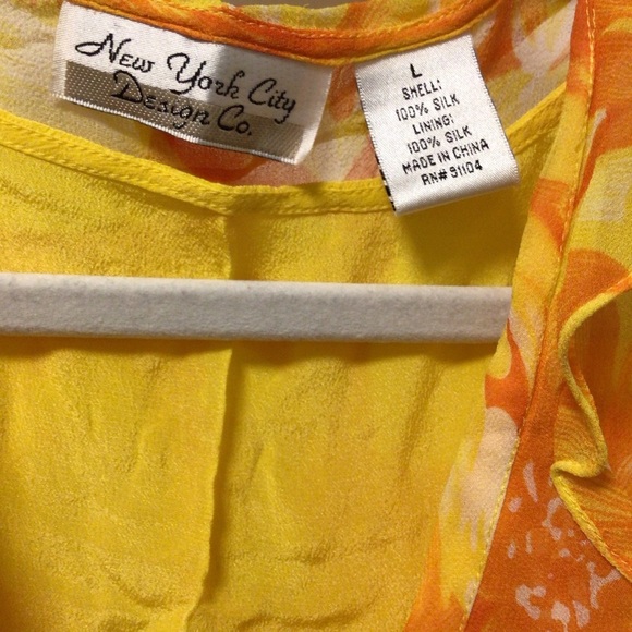 Womens Vintage New York City Design Co Floral Sheer with Lining Blouse - Picture 2 of 5